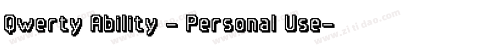 Qwerty Ability - Personal Use字体转换